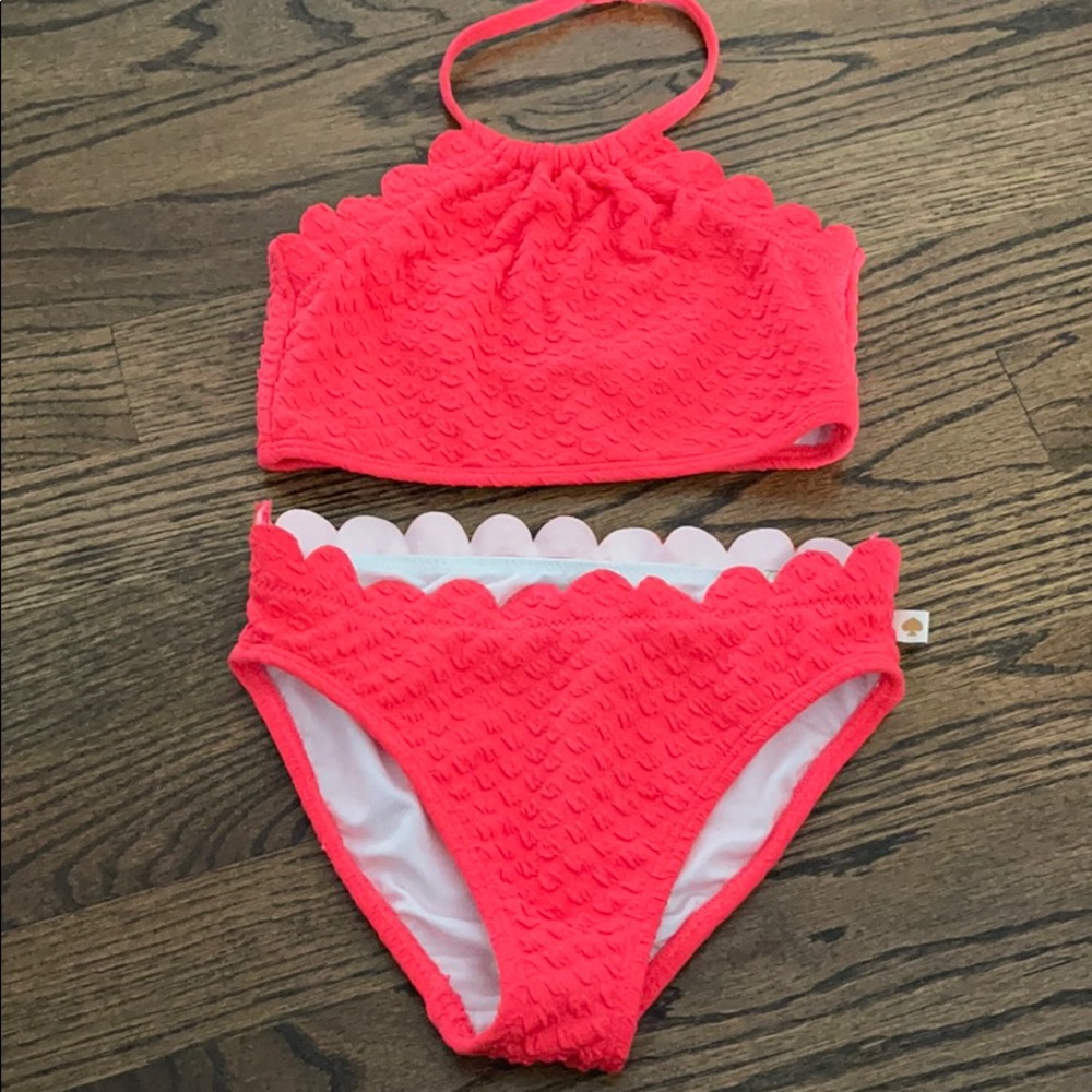 Girls Kate spade two piece scalloped bikini